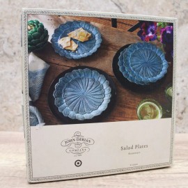 John Derian Target Thanksgiving Fall Feather Salad Plates Set Of 4 Brand New