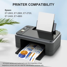 Refill Ink 522 Ink Refill Bottles Replacement for Epson 522 502 Ink Refill Bottles Compatible for Ecotank ET-2800 ET-4800 ET-2400 ET-2803 ET-2720 ET-4700 ET-4810 ET-2840 Printer, 6 Bottles