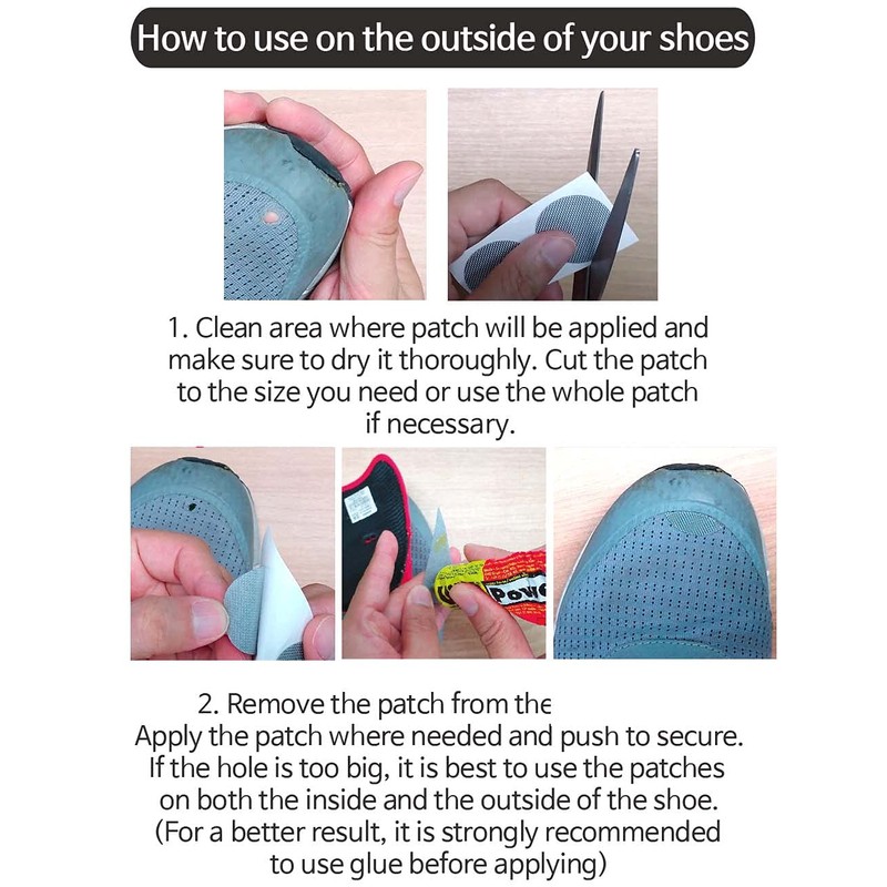Circle Shape Shoe Hole Prevention Repair Patches/Inserts for 12 Holes