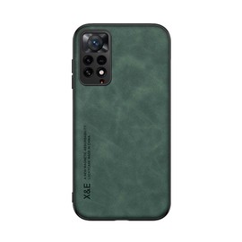 Kepuch Silklike Case for Redmi Note 11 Pro/Note 11E 5G - Case Built-in Metal Plate - Green