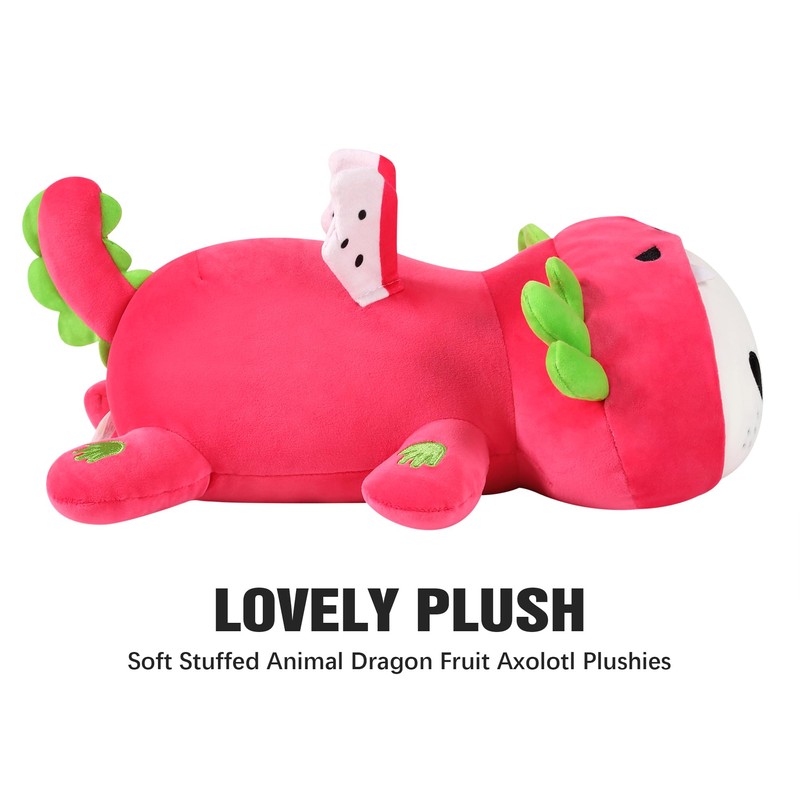 Onsoyours Cute Axolotl Dragon Fruit Plush, Soft Stuffed Animals Axolotl