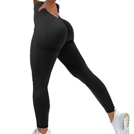 High Waisted Tummy Control Leggings for Women, Yoga Pants Womens Leggings, Gym Clothes Women, Womens Clothing, Gym, Yoga Black