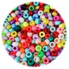 Kinretixia 200 pieces pony beads, 9 mm, Kandi beads for bracelets, hair beads for braids, colourful plastic beads, large quantities, acrylic, various beads for handicrafts