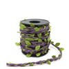 33ft Waxed Twine with Green Leaves, 3-ply Waxed Cord, Artificial