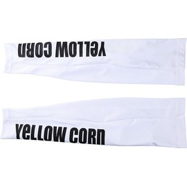 Yellow Cone YAS-001 Reflective Logo Character Protective Arm Shade, Removable with Hard Elbow Protector, 2-Way Knit/Mesh, White, One Size Fits All, white