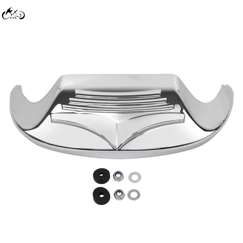 Unbranded Chrome Front Fender Mudguard Trim Tip For Harley FLHT