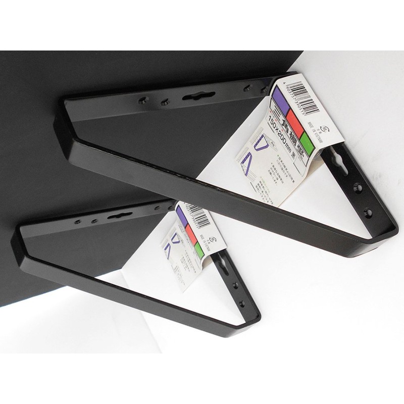 WAKI Triangle Shelf Bracket, Black, 5.9 x 7.9 inches (150