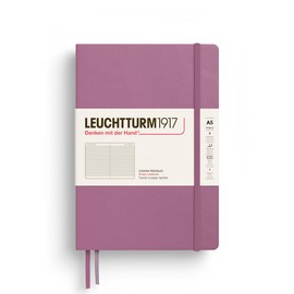 LEUCHTTURM1917 372186 Notebook Medium A5, Hardcover Writing Book, 251 Numbered Pages, Dusty Rose, Lined