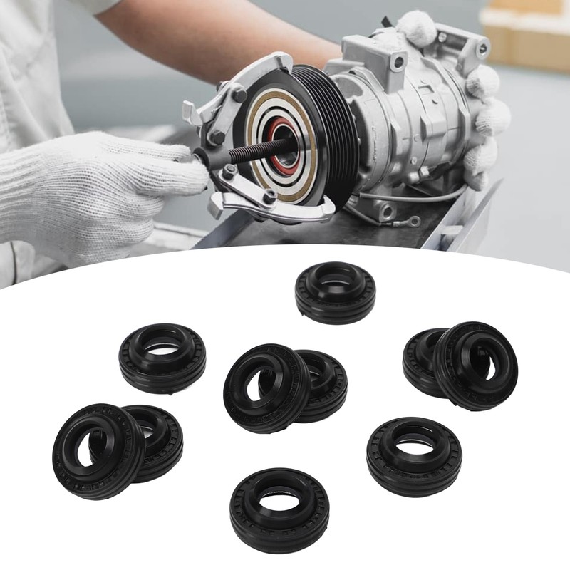 10 Pcs AC Compressor Shaft Seal Rubber Strong Sealing Air