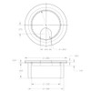 MyCableMart 1 1/2" Cut-Hole Size Brown Round Wire Management Grommet