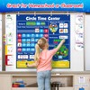 Circle Learning Time Center Pocket Chart Calendar Set, Educational Pocket