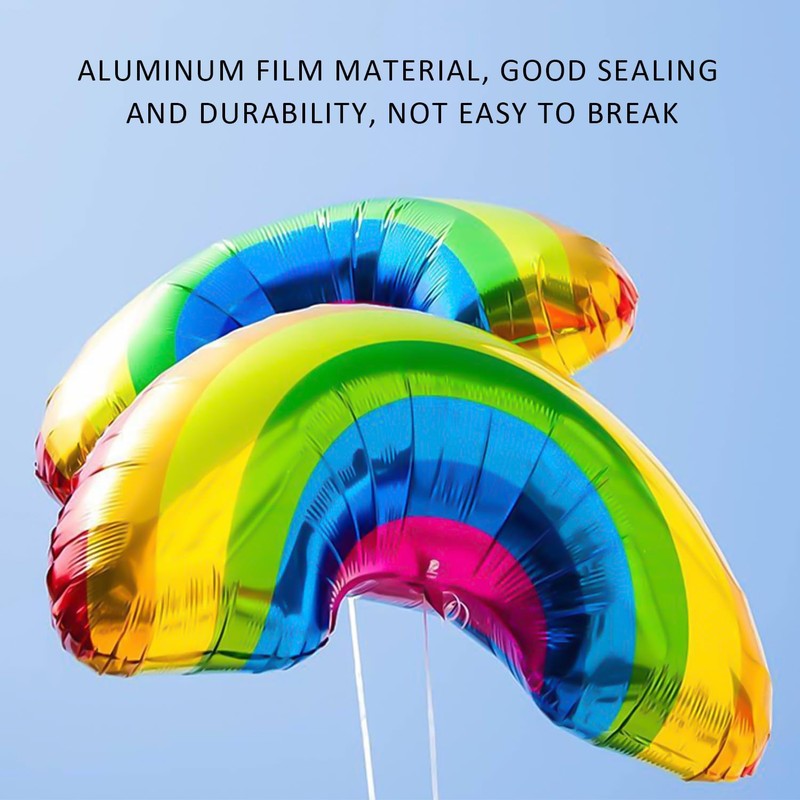 Pack of 2 Rainbow Party Decoration Balloons, Printed Balloons, Theme