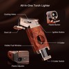 Torch Lighter with Windproof Jet Flame, Built-in V Cutter, Box