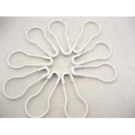 30pcs of Quality White 20mm Calabash Shape Safety Pin Pear Gourd Shape Coilless tag Fastener Craft