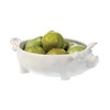 Creative Co-Op White Ceramic Pig Shaped Bowl