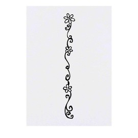 'Daisy Flower Border' Temporary Tattoo - Water Resistant, Skin-Safe, Non-Toxic Transfer (TO00022694)