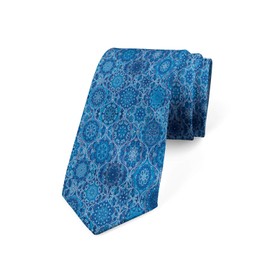 Ambesonne Men's Tie, Traditional Blue, 3.7", Violet Blue