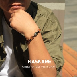 Tigers Eye Bracelet Crystals Jewelry for Men - HASKARE Handcrafted Unique Mens Gifts Tiger Eye Beads Bracelet for Men, Premium Multicolored Tiger Eye Protection Crystals Bracelet Energy Stone Bracelet