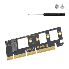 Poyiccot M.2 NVME to PCIe 4.0 x16 Adapter, PCI-e M.2 NVME Expansion Card, Support PCIE Protocol 4X 8X 16X Slots for M.2 SSD 2280, 2260, 2242, 2230