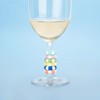 balvi Drinking Glass Marker Floats Swimming Rings in Retro Design