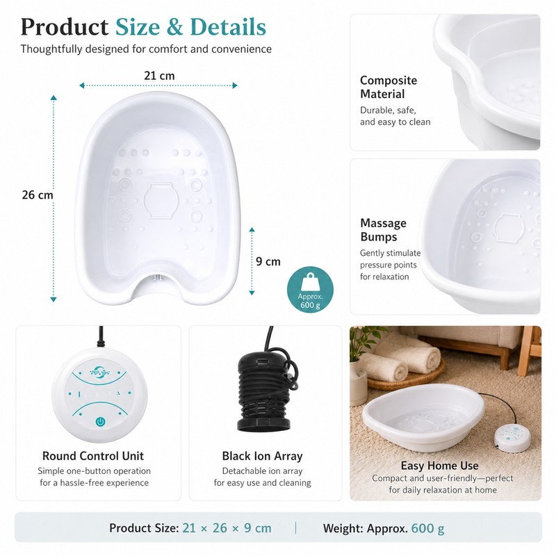 Electric Foot Spa System for Home Relaxation – 30-Minute Timed