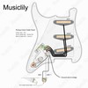 Musiclily Pro-SE ST-DPHA SSS Strat Wired Pickguard Arnico 5 Single