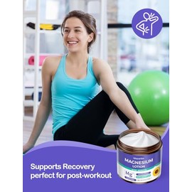 Loción de magnesio con árnica - Crema de magnesio para el sueño y el dolor, relajación muscular, fórmula profundamente calmante para la hidratación diaria - Lavanda