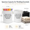 2 Pcs White Large Wedding Baskets with Handles 15.75 Inch