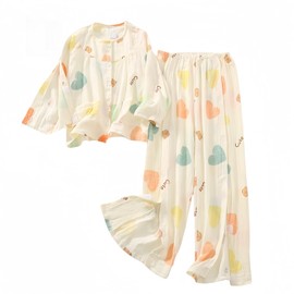 Yodilala Yodilala Full-Open Patient Nursing Pajamas,bedridden Patient Clothing, Post-Operative Recovery Sleepwear(Love,M)