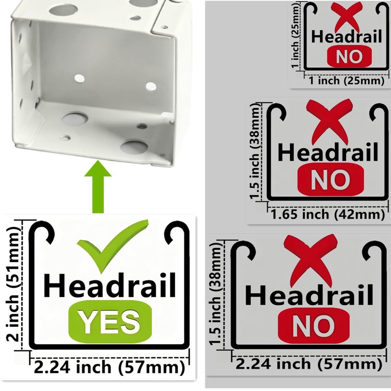 2pcs Blinds Brackets for 2inch High Profile Window Blinds Headrail
