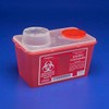 Monoject Small 4 Qt. Sharps Disposal Container, Chimney-Top, Red -