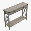 Modern Console Table with 2 Drawers, Long Narrow Sofa Table