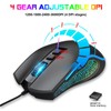 Gaming Mouse USB2.0 4 Adjustable DPI RGB Backlit Ergonomic Design