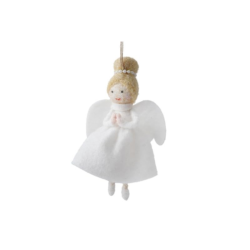 CGB Giftware | Light Haired Felt Angel Hanging Decoration |