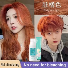No Brand 【No bleaching required】 Plant extracts hair color dye Professional hair dye can cover grey hair Most Popular organic hair color dye hair colour dye for women and man /pink/brown/grey pewarna rambut 染发剂 染发膏