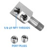 Oil Pressure Sensor Adapter Fittings Kit Includes 1/8-27 NPT Port