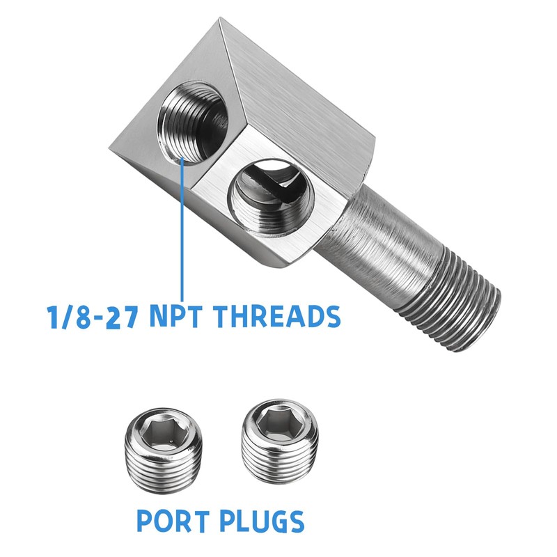 Oil Pressure Sensor Adapter Fittings Kit Includes 1/8-27 NPT Port