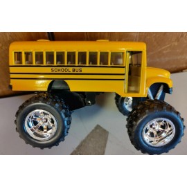 Toysmith #5020 Die Cast Pull-Back MONSTER School Bus QTY 2