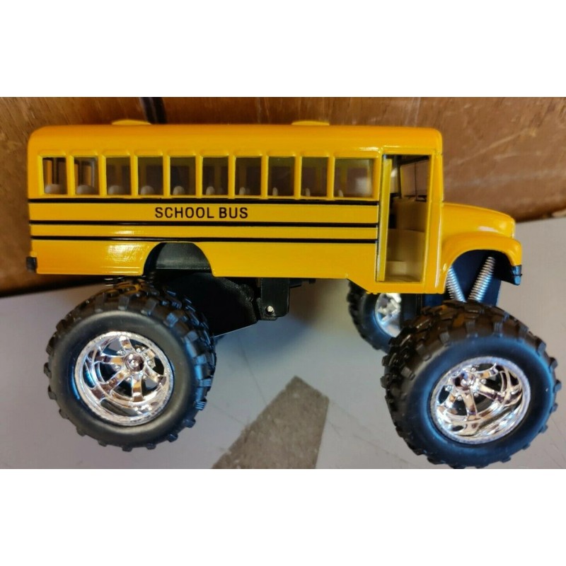 Toysmith #5020 Die Cast Pull-Back MONSTER School Bus QTY 2