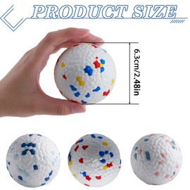 PcvGef Dog Ball, Pack of 3, Indestructible Ball for Dogs, Ideal for Outdoor Play, Swimming and Training, ETPU Material, 6.3 cm, for Large, Medium, Small Dogs and Puppies