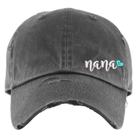 Nana w/Heart Hat | Embroidered Women's Hat | Distressed Baseball Cap or Ponytail Hat | Gift For Nana