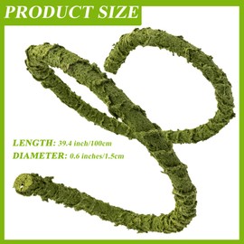 39.4 Inch Hermit Crab Climbing Toys, Bendable Reptile Vines for Climbing & Decorating, Jungle Vines Hermit Crab Supplies Reptile Terrarium Accessories Habitat Decor for Hermit Crabs Frogs Lizards