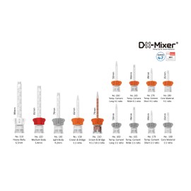 48pcs Impression Dental Mixing Tips DX-Mixer (Crown&Bridge 1:1 Ratio)