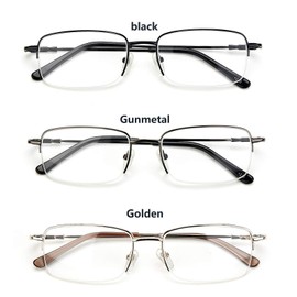 Progressive Multifocal Computer Reading Glasses Presbyopic Eyewear Blue Light Blocking Memory metal Eyeglasses for Men
