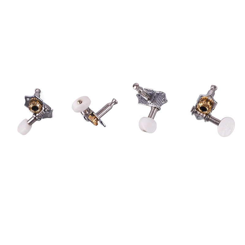 4PCS Ukulele Tuning Peg Chrome Color Metal Ukulele Machine Head