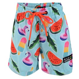 Maui AND Sons Traje de Baño para Bebe con Increíbles Estampados, Secado Rápido y Bolsa para Guardarlo. (as1, Numeric, Numeric_3, Regular, Sandias, 3)