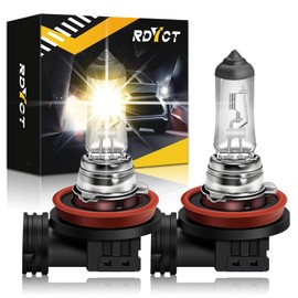 H16 Halogen Fog Lamp, For Cars, H16, Yellow, Yellow, Headlight, 3200K, 12V, 19W, Genuine Replacement, Pack of 2