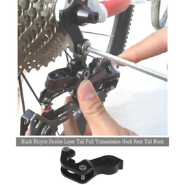 OTOTEC Bike Rear Derailleur Hanger KP158 Black Bicycle Tail Derailleur Hook Bicycle Double Layer Tail Derailleur Hook Rear Tail Hook Compatible with Cannondale