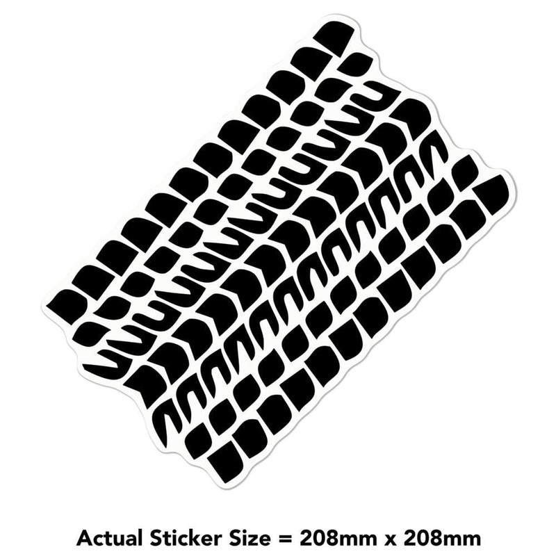 Large 210mm 'Tyre Tread' Permanent Sticker Decal for Cars/Windows/Bins/Walls etc