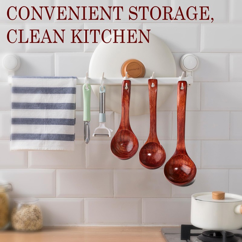 Soup Spoons Set of 3 Wooden Goods Spoons (Wood)